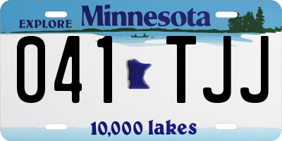 MN license plate 041TJJ