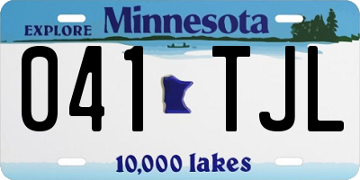 MN license plate 041TJL