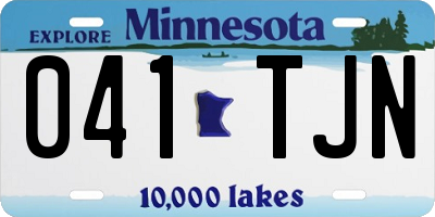 MN license plate 041TJN