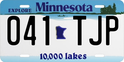 MN license plate 041TJP
