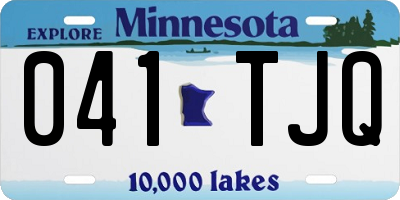 MN license plate 041TJQ