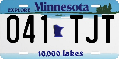 MN license plate 041TJT
