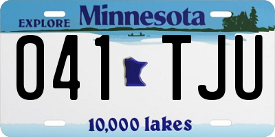 MN license plate 041TJU