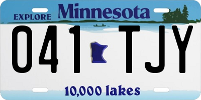 MN license plate 041TJY