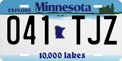 MN license plate 041TJZ
