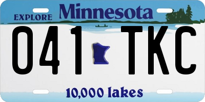 MN license plate 041TKC