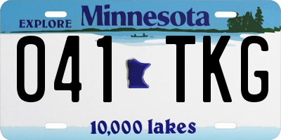 MN license plate 041TKG