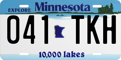 MN license plate 041TKH