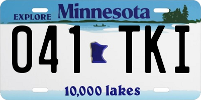 MN license plate 041TKI