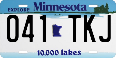 MN license plate 041TKJ