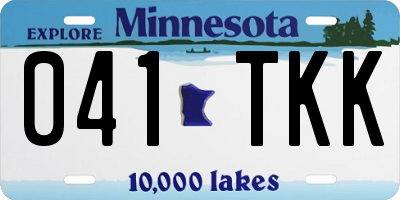 MN license plate 041TKK