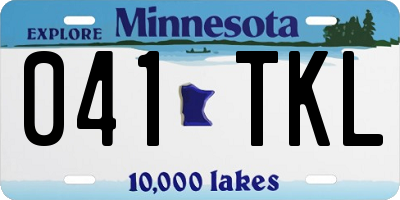 MN license plate 041TKL