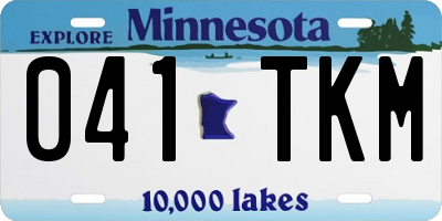MN license plate 041TKM