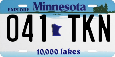MN license plate 041TKN