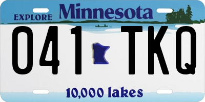 MN license plate 041TKQ