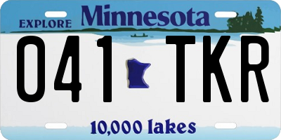 MN license plate 041TKR