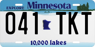 MN license plate 041TKT