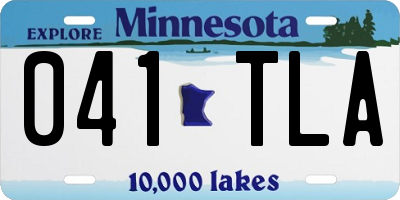 MN license plate 041TLA
