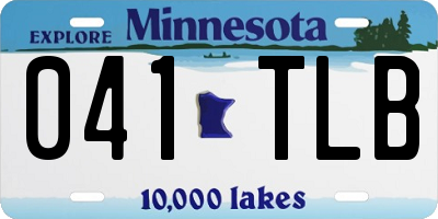 MN license plate 041TLB