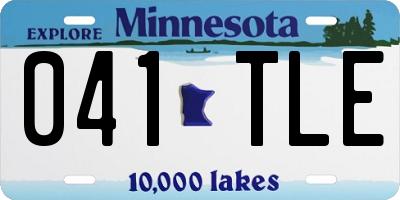 MN license plate 041TLE