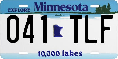 MN license plate 041TLF