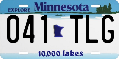 MN license plate 041TLG