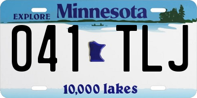 MN license plate 041TLJ
