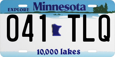 MN license plate 041TLQ