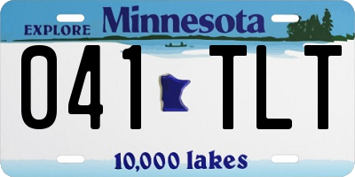 MN license plate 041TLT