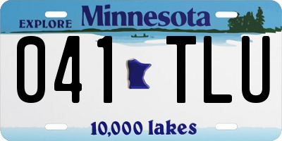 MN license plate 041TLU