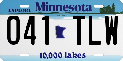 MN license plate 041TLW