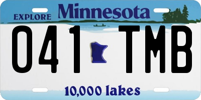 MN license plate 041TMB