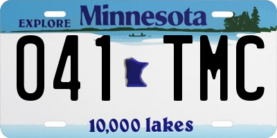 MN license plate 041TMC