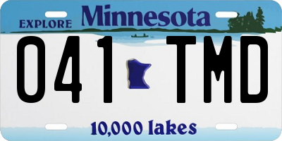 MN license plate 041TMD
