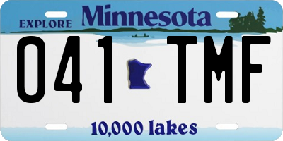 MN license plate 041TMF