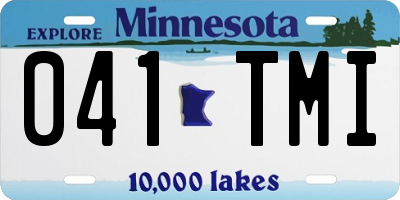 MN license plate 041TMI