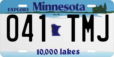MN license plate 041TMJ