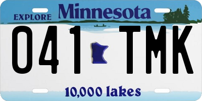 MN license plate 041TMK