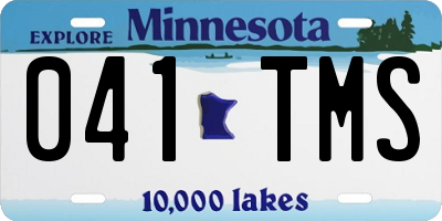 MN license plate 041TMS