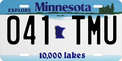 MN license plate 041TMU