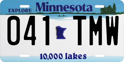 MN license plate 041TMW