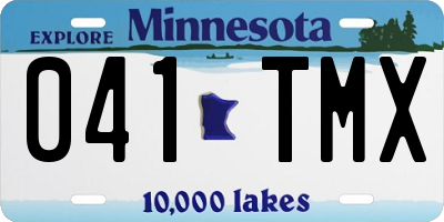 MN license plate 041TMX
