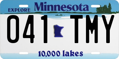MN license plate 041TMY