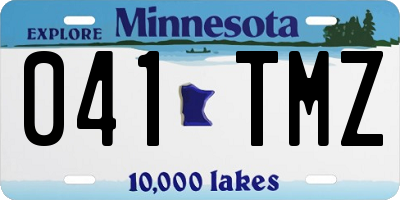 MN license plate 041TMZ