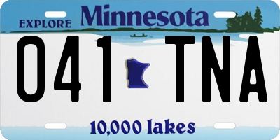 MN license plate 041TNA