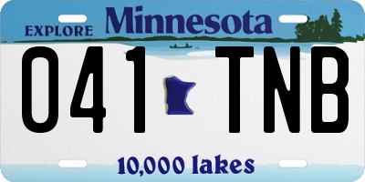 MN license plate 041TNB