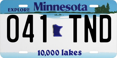 MN license plate 041TND