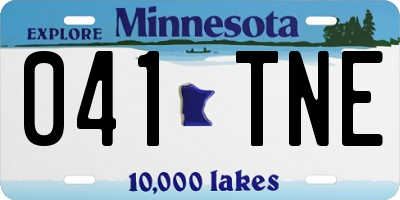 MN license plate 041TNE