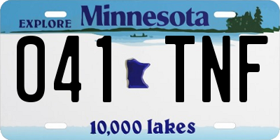 MN license plate 041TNF