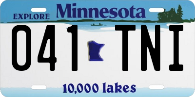 MN license plate 041TNI